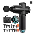 Darkiron X5 Percussion Massage Gun Cordless Rechargeable Vibrating 8 Heads Case. Fixed Price $75.00.
