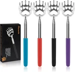 (4-PACK) Extendable Back Scratchers Metal Claws With Telescopic Rubber Handles. Fixed Price $11.41.