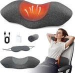 Rechargeable Neck Massager Pillow Heated Vibrating Travel Cushion Memory. Fixed Price $130.99.