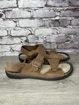 Ecco Cosmo Brown Leather Casual Comfort Cork Strap Sandals Men Sz 46EU/12.5M Us. Fixed Price $18.00.