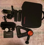 Theragun Pro Gen 4 Massager OEMBUNDLE-2 Batteries+charging DOCK+3 New Heads+case. Fixed Price $260.00.