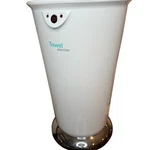 Brookstone Towel Warmer Bucket White Spa Style Large Capacity 606335. Fixed Price $99.00.