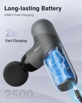 Morelax Mini Gun Percussion Muscle Massager Back Pain Relief - Silver. Fixed Price $44.08.