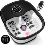 Knqze Collapsible Foot Spa Bath With Heat, Remote Control, Temperature. Fixed Price $65.62.