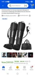 Fitrx Recover Max Pro Air Compression Leg Massager, Corded Electric, Travel Case. Fixed Price $125.00.