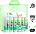 Solar Aa Battery Rechargeable Batteries For Outdoor Lights, 1300MAH Nimh P. Fixed Price $22.99.