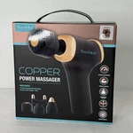 Nuvomed Copper Power Massager Cordless Gun Black 3 Heads Rechargeable. Fixed Price $29.99.