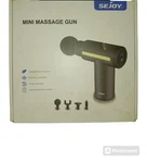 Sejoy Mini Massage Gun Deep Tissue Muscle Vibrating Relaxing + 4 Heads. Fixed Price $35.00.