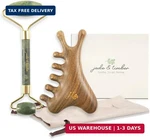 Jade & Timber Roller Green Sandalwood Gua Sha Set - Facial Body Massage. Fixed Price $47.23.