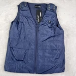 Global Vasion Usb Heated Vest Mens Large Navy Blue Fleece Lined Zip Pockets. Fixed Price $54.00.
