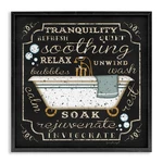 Stupell Industries Tranquility Tub Icon Textual Bathroom, Design By Jennifer .... Fixed Price $64.45.
