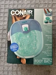 Conair Body Benefits Massaging Foot Bath W/heat & Bubbles + Attachments Nib. Fixed Price $25.99.