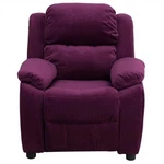 Flash Furniture Storage Arms Microfiber Upholstered Kids Recliner Purple. Fixed Price $269.99.