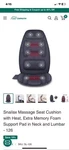 Snailax AL233 Shiatsu Back Heat Massager. Fixed Price $46.12.