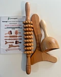 Komogir Wood Therapy Massage 3 Tools & Booklet Lymphatic Drainage. Fixed Price $37.49.