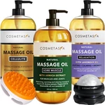 Cellulite, Sore Muscle Lavender Massage Oils With Roller Ball & Mitt. Fixed Price $37.95.