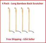 (4 Pack) 16.5" Bamboo Therapeutic Back Scratcher Long Reach Usa Seller Ship Free. Fixed Price $16.89.