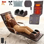 Full Body Mat W/ Heat Vibration & Shiatsu Neck Massager Cushion. Fixed Price $129.99.