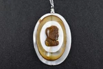 Handmade Studio Tiger's Eye Cameo Pendant Necklace Sterling 18. Fixed Price $55.95.