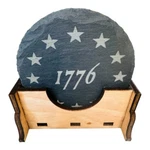 "we The People" Slate Coaster Set Of 4 With Rack. Fixed Price $25.00.