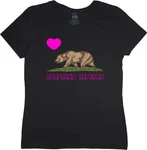 Ladies T-shirt California Flag Bear Pink Design Women's Tee. Fixed Price $10.95.