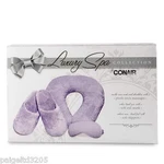Conair Luxury Spa Lavender Purple Neck Pillow Eye Mask Slippers 3-PC Set. Fixed Price $18.73.