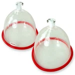 Replacement Pair Breast Cups And Quick-disconnect Fitting For Leluv Vacuum Pump. Fixed Price $44.99.