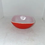 Vintage Pyrex A-23 Red #410-12 Square Oz Berry Bowl Dish Oven Safe Mcm. Fixed Price $18.60.