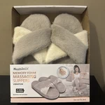 Health Touch Memory Foam Women's Massaging Slippers Gray Size 7. Fixed Price $15.00.
