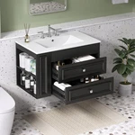 30'' Wall Mounted Bathroom Vanity, Floating Storage Cabinet With 2 Dr. Fixed Price $396.70.