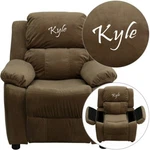 Flash Furniture Brown Microfiber Kids Recliner- BT-7985-KID-MIC-BRN-EMB-GG. Fixed Price $374.99.