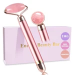 Upgrade 2 1 Vibrating Jade Facial Massager Roller, Electric Rose... Fast Ship. Fixed Price $24.99.