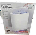 Sharper Image - Spastudio Towel Warmer, Heated Comfort + Aromatherapy White. Fixed Price $104.98.