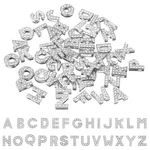 Tweruna 52 Pcs Rhinestone Letter Charms, Slider Size, Silver. Fixed Price $13.18.