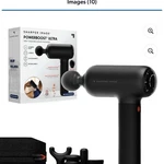Sharper Image Powerboost Ultra Percussion Massage Gun, Cordless, 5 Heads. Fixed Price $89.49.