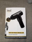 Everlast Massage Gun Black EV-MSGBST-550 Cordless Multispeed 4 Heads Percussion. Fixed Price $24.00.