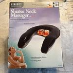 Homedics Shiatsu Neck Massager With Heat New Open Box NMS-300W. Fixed Price $24.95.