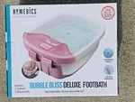 Nib Homedics Foot-bath With Massaging Bubbles Care Vibrating Pad Pink Color. Fixed Price $50.00.