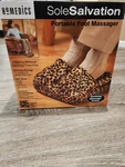 Homedics Sole Salvation Portable Cordless Massager Brown/black Plush Cover. Fixed Price $50.00.