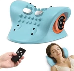 Neck Massager With Heat, Shiatsu, Vibration, Remote Control, Cordless, Blue. Fixed Price $42.99.