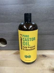Seven Minerals Pure Cold Pressed Castor Oil - Big 32 Fl Oz Bottle Exp 09/26. Fixed Price $22.95.