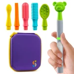Oral Motor Stimulation Kit 6 Textured Heads Sensory Speech Grey Special Supplies. Fixed Price $59.99.