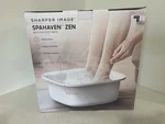 Sharper Image Spahaven Zen Heated Foot Bath Bubble Massage Portable White Large. Fixed Price $41.18.