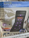 Full Body Massage Mat 9-HEAD Vibrating Heated Reversible Black W/ Controller. Fixed Price $60.00.