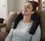 Homedics NMSQ-100 Neck Massager Heat Pillow Black Blue Tested Works. Fixed Price $18.99.