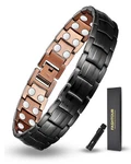 Fashtour Copper Magnetic Bracelet For Men, 2X Strength 99.99% One Size, Black. Fixed Price $27.26.