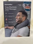 Homedics Deep Rhythmic Neck Massager With Heat, Rechargeable, Cordless, Gray. Fixed Price $22.00.