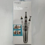 Vivaspa Ems 3-IN-1 Cordless Handheld Massager Silver, Heads, Portable. Fixed Price $25.00.