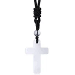 Qinjiejie Clear Crystals Cross Necklaces Adjustable Black Ro.... Fixed Price $27.99.