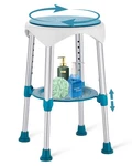 Shower Chair With Storage Tray, Height Adjustable Swivel Stool For Sen.... Fixed Price $59.20.